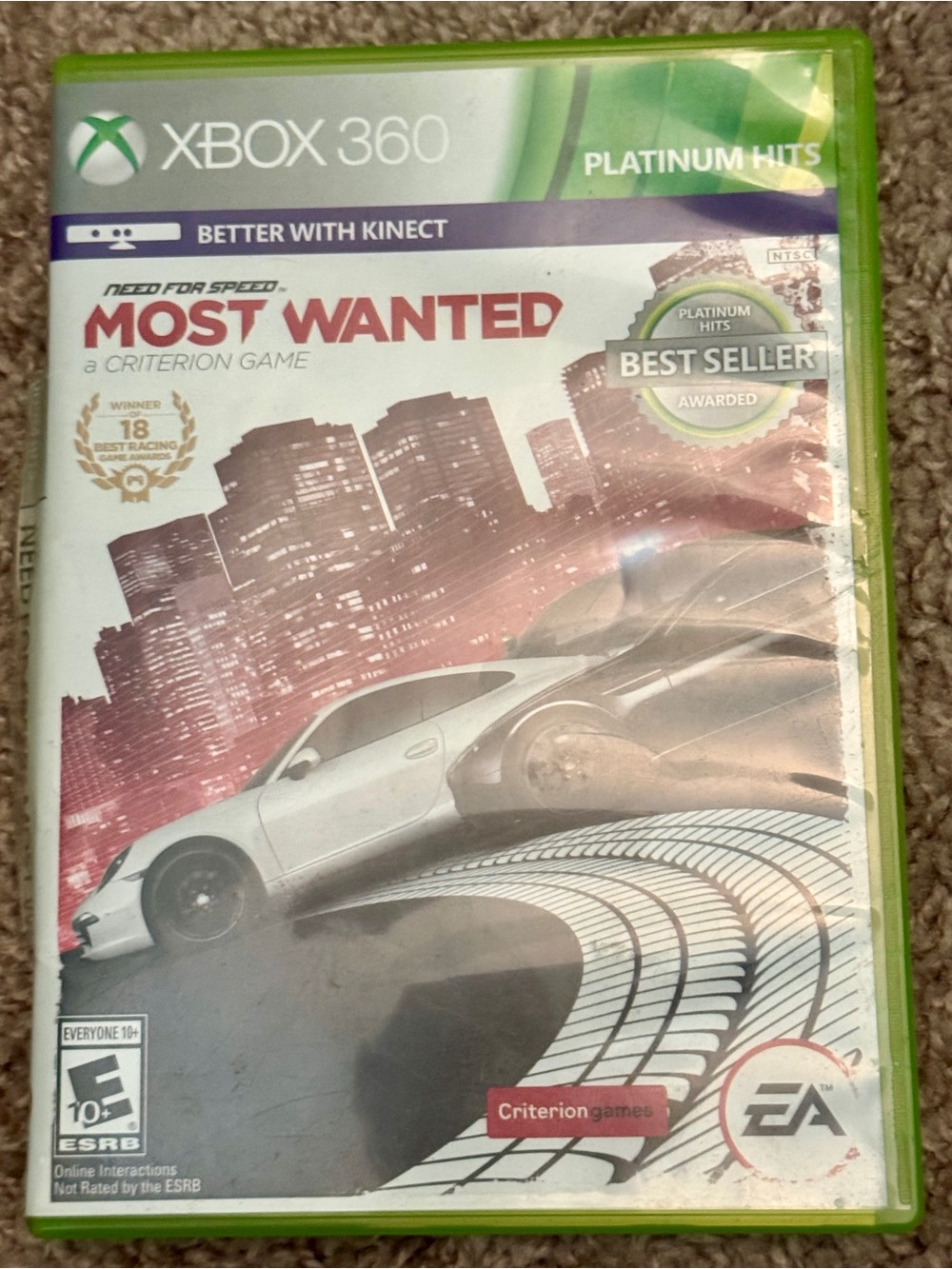 Microsoft Xbox 360 Need for Speed: Most Wanted – Green Case, White Car Artwork